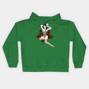 Wild Rose Pin Up Kids Hoodie